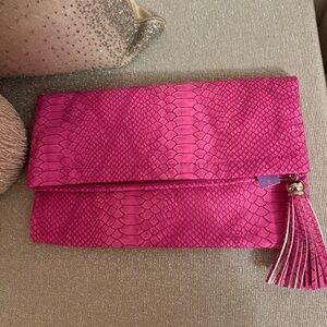 Pink Clutch with Tassel